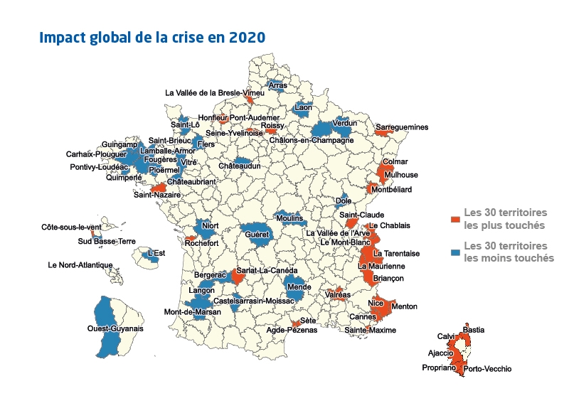 carte impact général de la crise de 2020